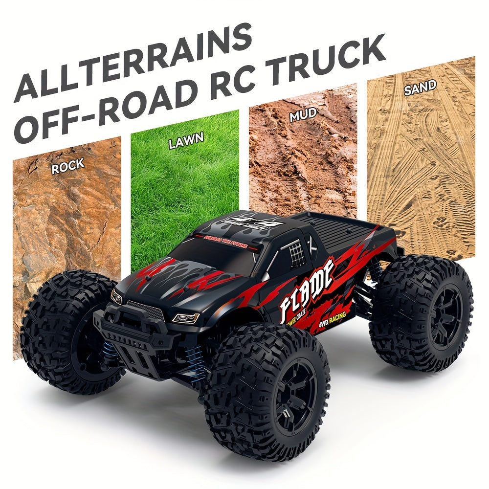 1:16 Scale All Terrain RC Cars, 2.4GHz 40KM/H High Speed 4WD Remote Control Car 4X4 Off Road Monster Truck, Blue Electric Vehicle Toys For Vehicle Enthusiasts Halloween Christmas Birthday Gifts