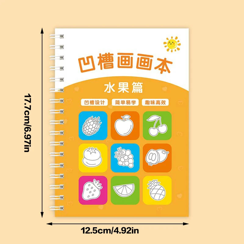 Children's Groove Drawing Book Kindergarten 3-14 Ages Children's Drawing Basic Practice Groove Drawing Book Magic Copybook