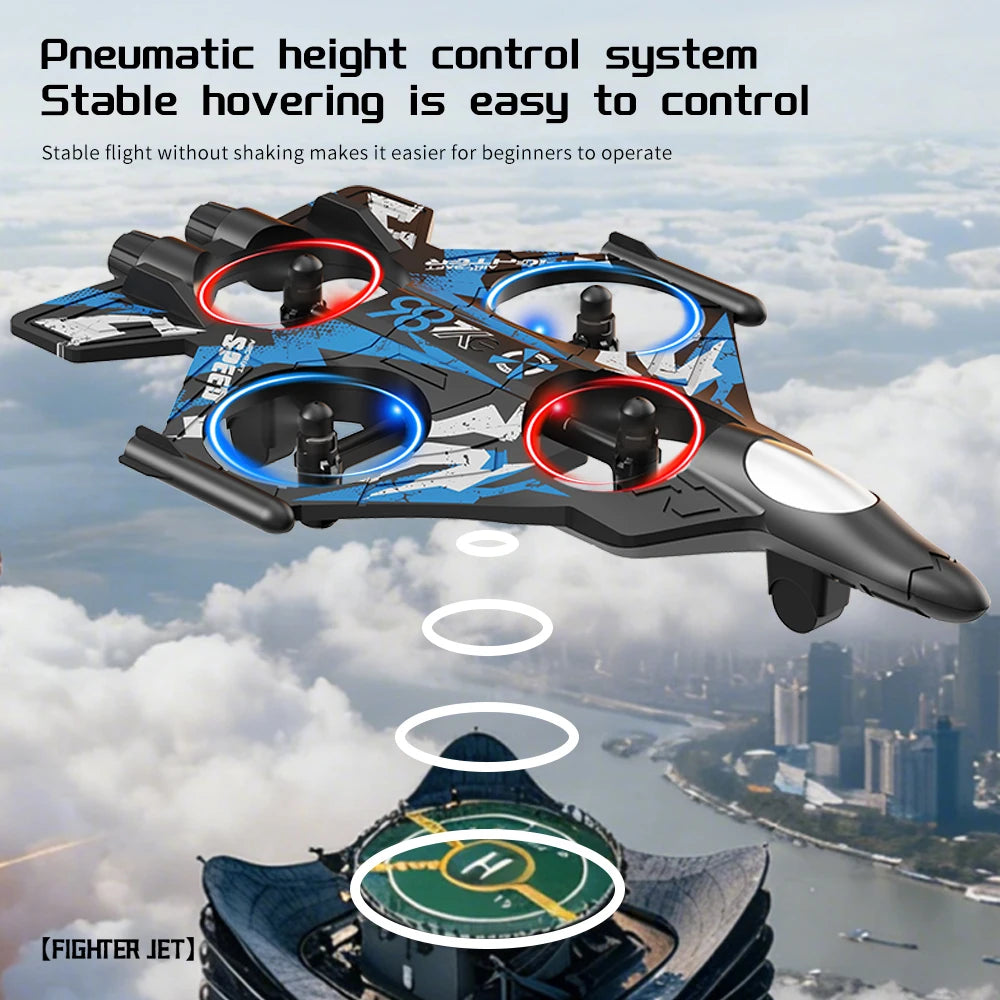 YL86 RC Plane with Camera Helicopter Three speed switching Aircraft Rolling at 360 °Fighter Hover at fixed height RC Drone Toys