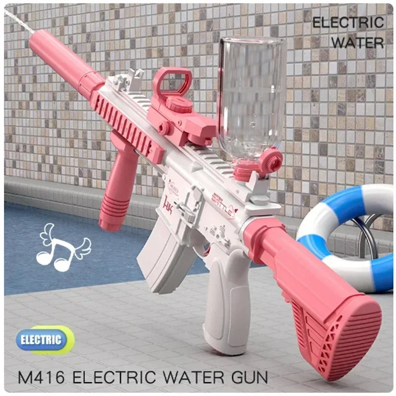 2025 Electric Water Gun Toy M416 Water Gun Electric Water Gun Fully Automatic Shooting Toy Outdoor Beach Toy Children Gift