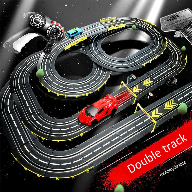 RC Railway Car1:43 Accessories Toy Electric Race Track Vehicle Double Battle Speedway Profissional Slot Car Circuit Racing Gift