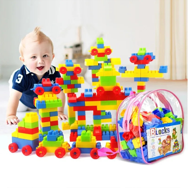 130pcs Large Particles of Building Block Toys Assembled Toys Early Childhood Educational Toys More Assembled Shape