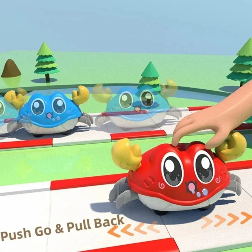 Children's Fun Double Return Force Left and Right Shake Simulation Crab Toy Baby Running Bubble Simulation Crab Crab Crawling