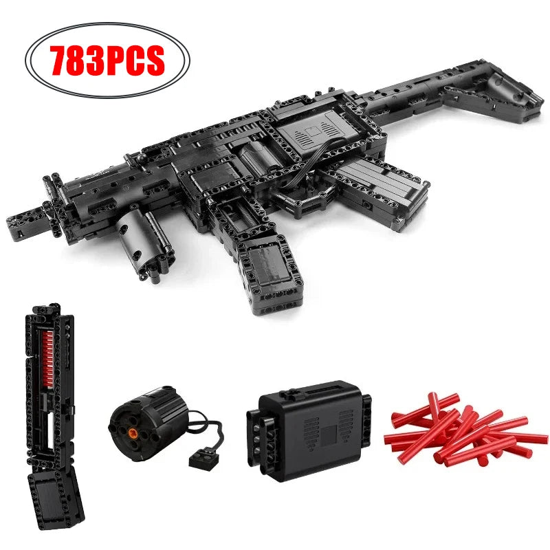 WW2 Military Series Rifle Gun K98 MP5 QBZ95 M4 Desert Eagle Weapon Building Blocks Pistol Machine Can Shoot Bullet Bricks Toys