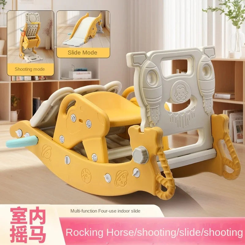 Children's Slide Shooting Four In One Indoor And Outdoor Slide Rocking Horse Combination Toy Multifunctional Baby Rocking Horse