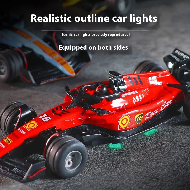 New RC car August Product 1:64 Mini Alloy Car Model, Adjustable Lighting Formula Racing, Children's Remote Control Car