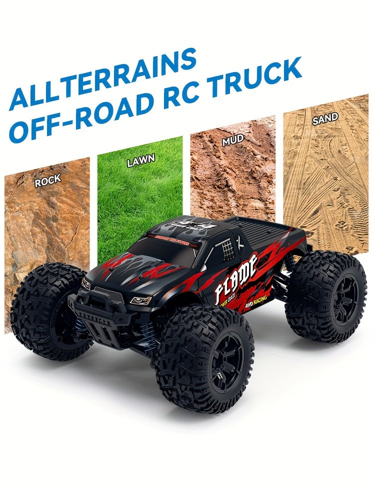 Fast RC Cars, 1:16 40KM/H High Speed Remote Control Car, 4X4 All Terrains RC Monster Truck, 2.4GHZ Off-Road Hobby Electric Vehicle Car Gift For Xmas, Rechargeable Battery With USB, Carbon Brush Motor