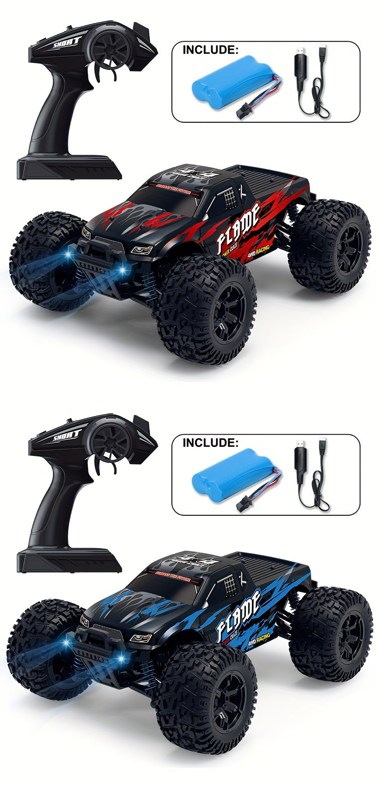 1:16 Scale All Terrain RC Cars, 2.4GHz 40KM/H High Speed 4WD Remote Control Car 4X4 Off Road Monster Truck, Blue Electric Vehicle Toys For Vehicle Enthusiasts Halloween Christmas Birthday Gifts
