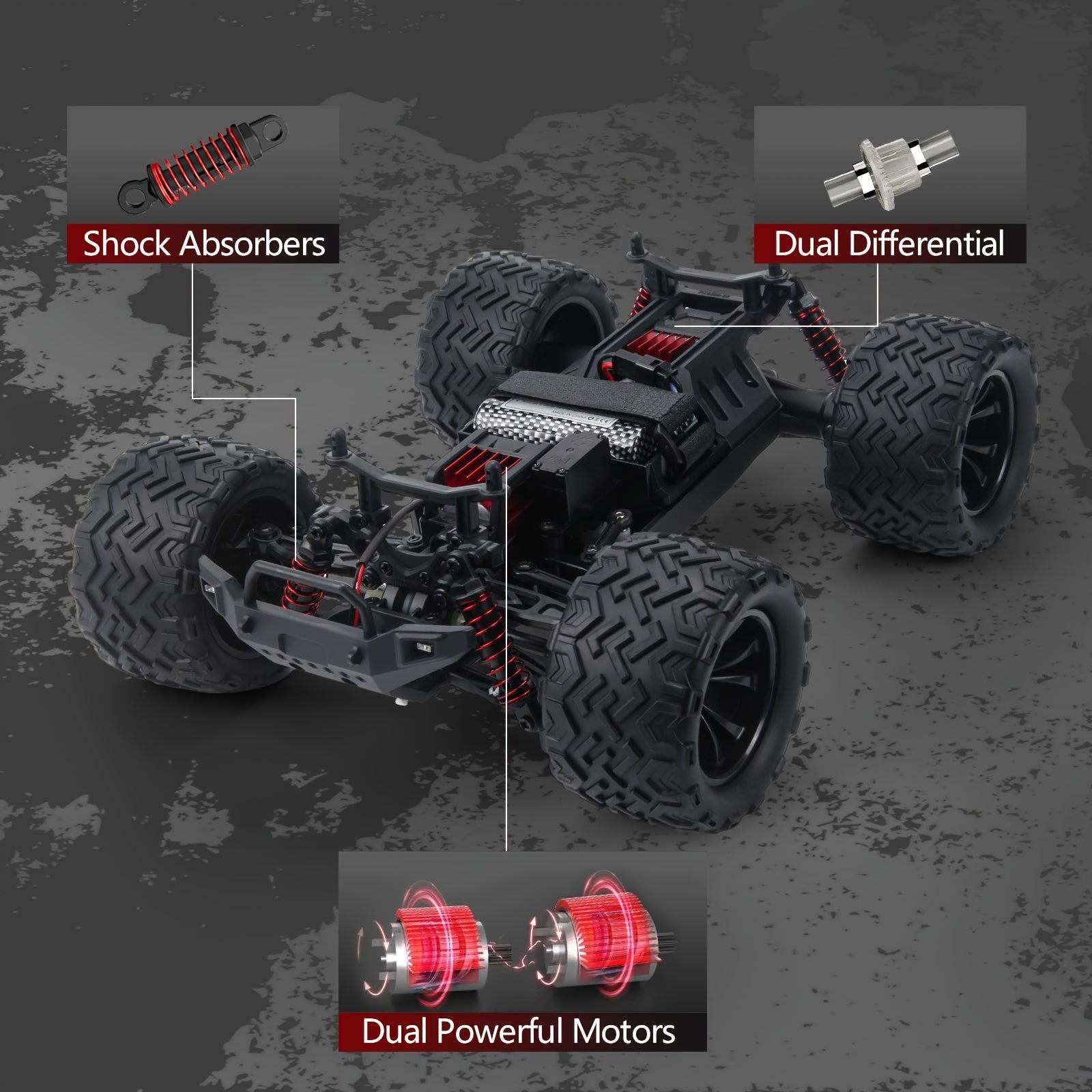 [RC Cars | High Speed] High Speed 40KM/H 1:16 Scale RC Cars | 4x4 All Terrain Off-Road Remote Control Monster Truck | Adult Racing Hobby RC Car for Adults and Boys, 9500E, Halloween, Christmas Gift