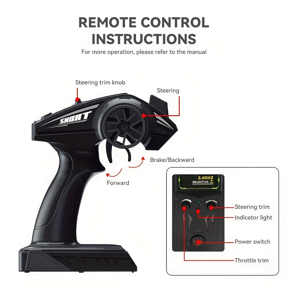 Fast RC Cars, 1:16 40KM/H High Speed Remote Control Car, 4X4 All Terrains RC Monster Truck, 2.4GHZ Off-Road Hobby Electric Vehicle Car Gift For Xmas, Rechargeable Battery With USB, Carbon Brush Motor