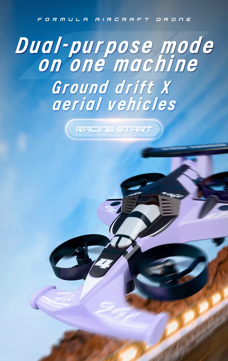 CZ04 Rc Aircraft Amphibious Remote Control Drift Car 360° Roll Headless Mode Land and Air Experience Speed and Excitement Plane