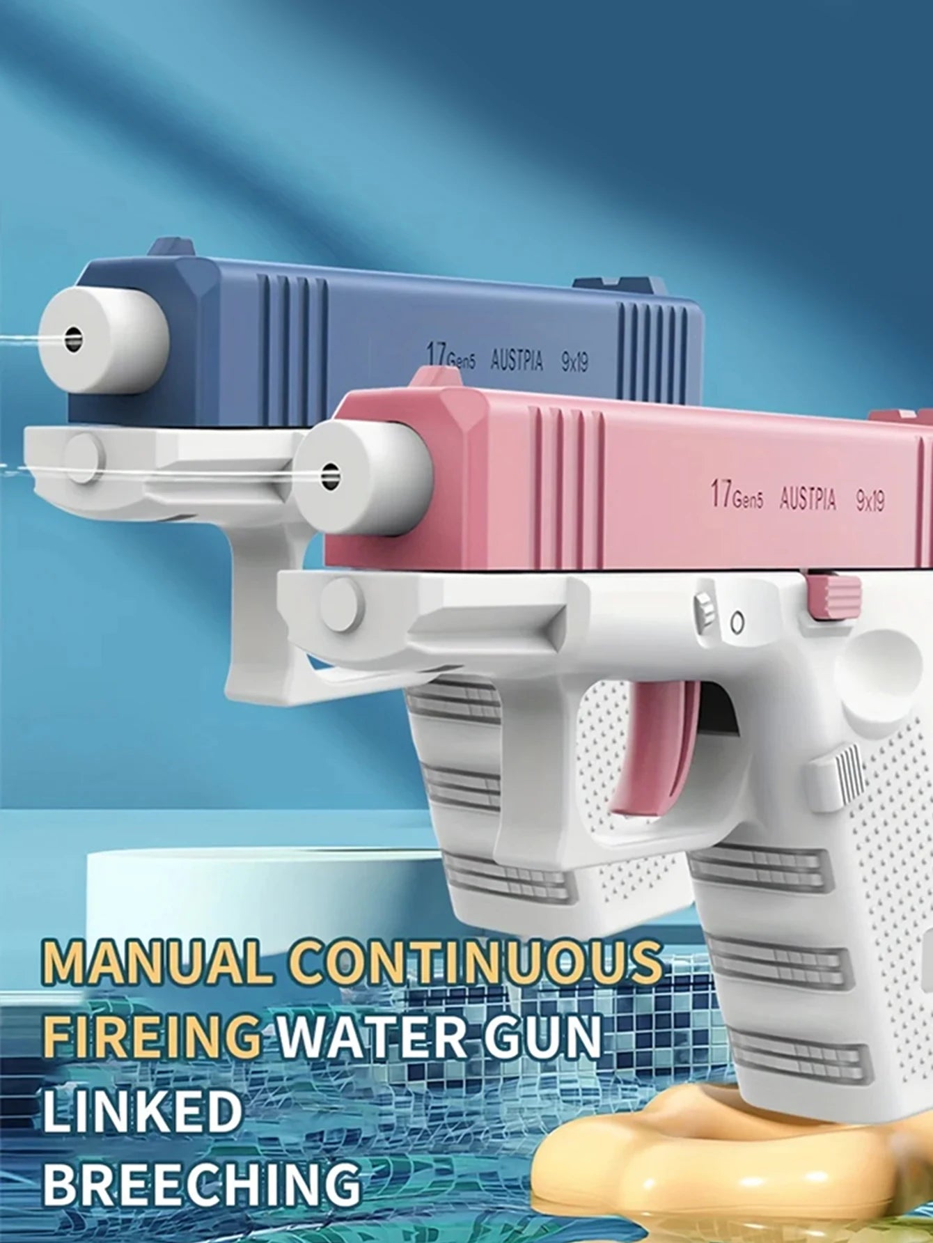 Hot selling mini handgun water gun, summer outdoor children's manual continuous firing toy water gun toy