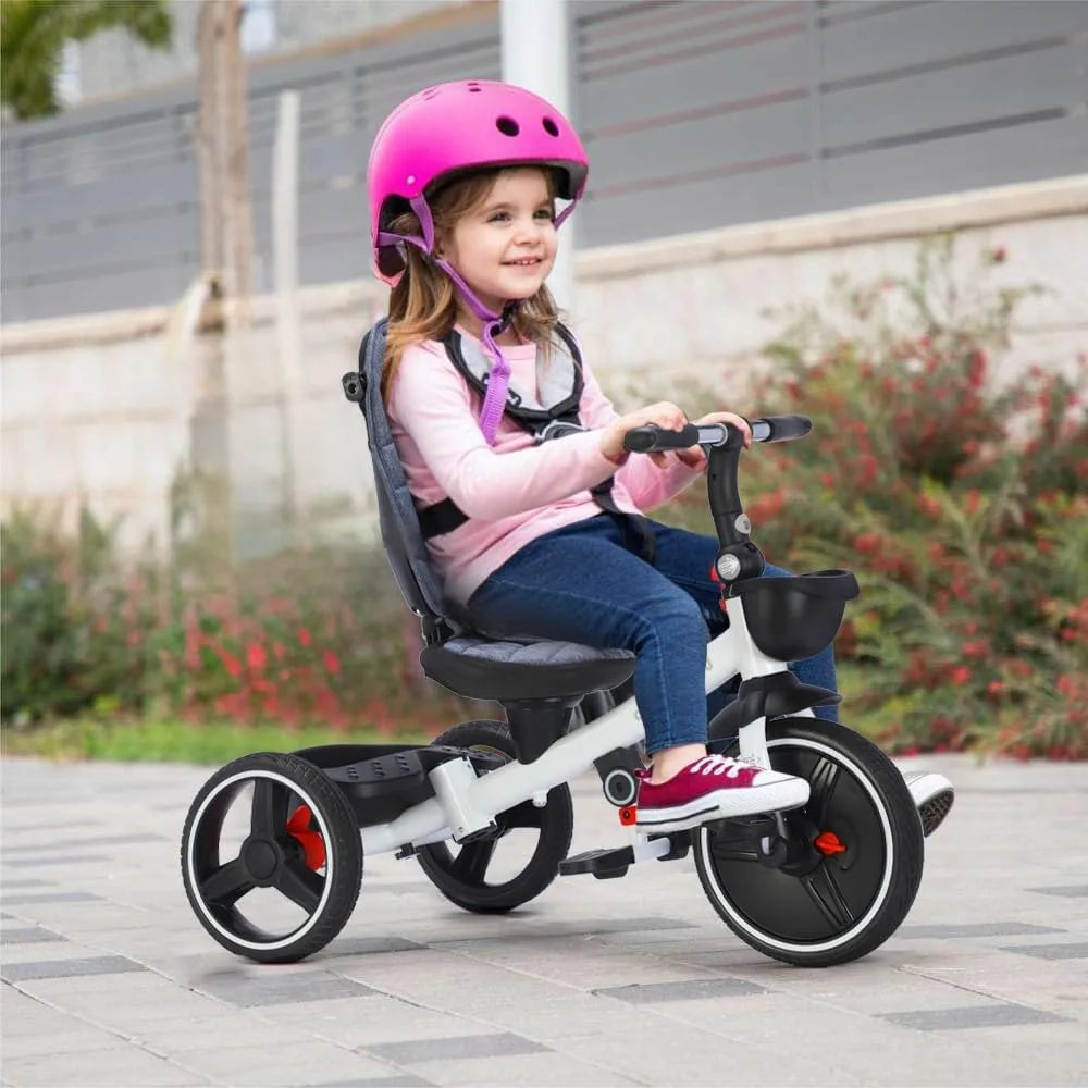 Ubravoo Baby Stroller Tricycle Ride Bike , 5-in-1, Adjustable Canopy, Sitting & Lying,Celerity Disassembly & Assembly,1-5 Years