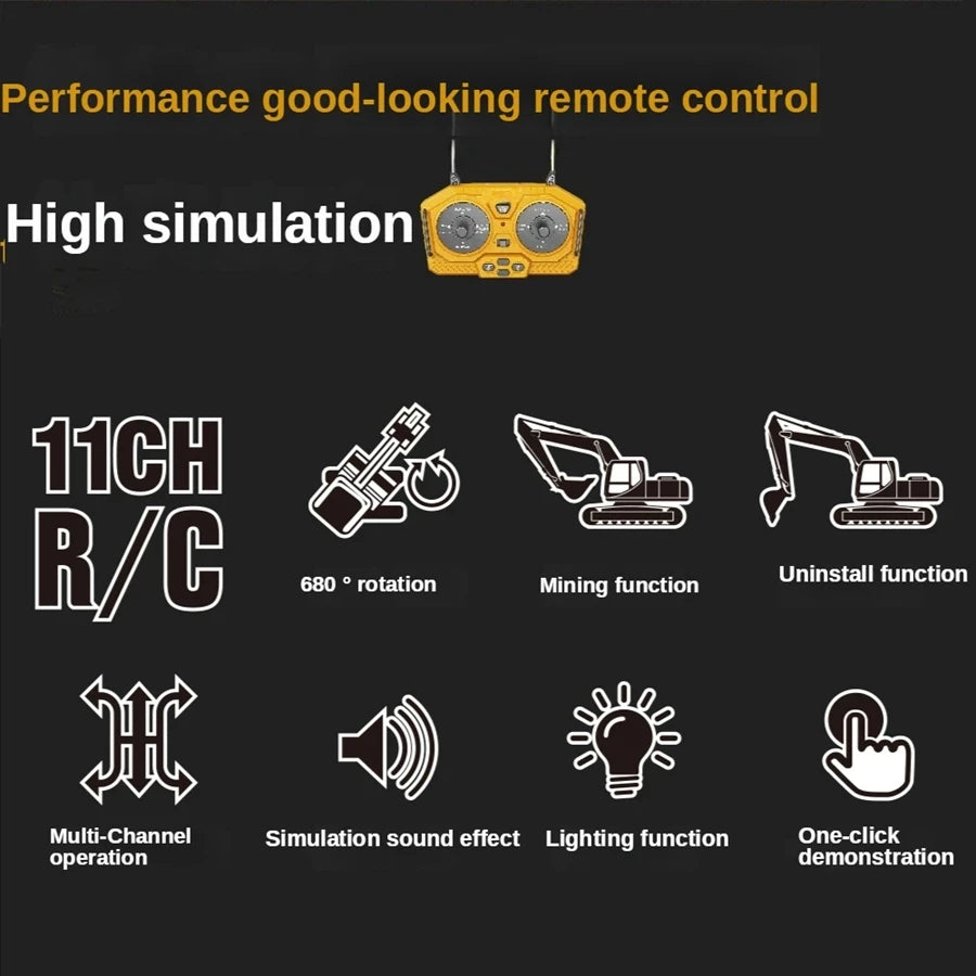 4WD Remote Control Excavator Toy