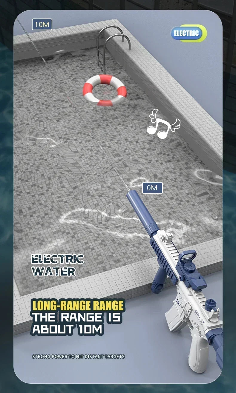 2025 Electric Water Gun Toy M416 Water Gun Electric Water Gun Fully Automatic Shooting Toy Outdoor Beach Toy Children Gift