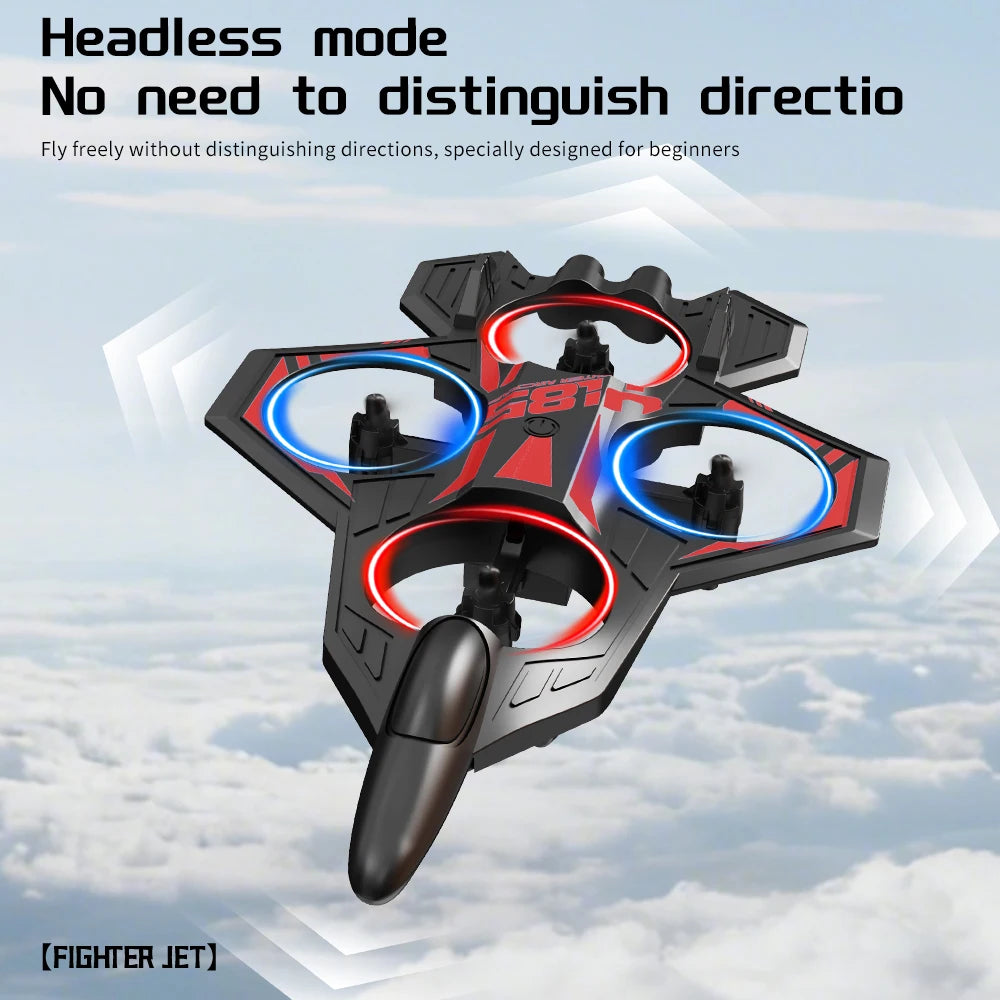 YL86 RC Plane with Camera Helicopter Three speed switching Aircraft Rolling at 360 °Fighter Hover at fixed height RC Drone Toys