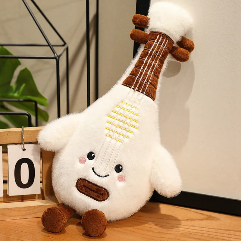 Adorable Musical Plush Toys Soft Violin Guitar Piano Round Drum Stuffed Dolls Instrument Gifts for Kids Music Lover Home Decor