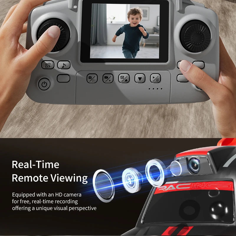 Mini RC Drift Car with Dual Mode Lights, Sound, Camera Screen Control