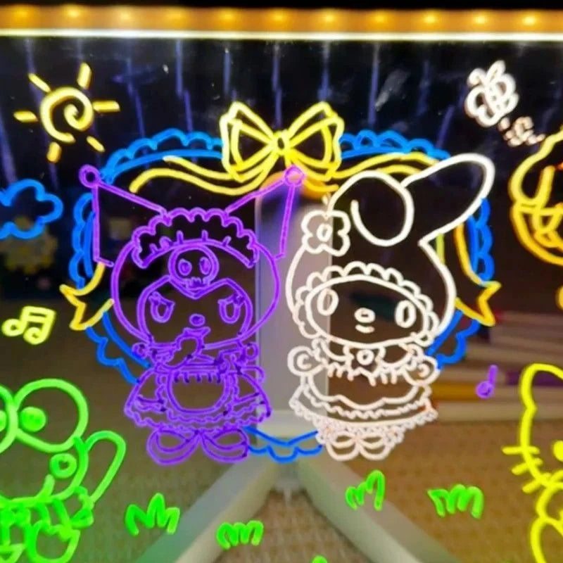 Personalized LED Lamp Acrylic Message Note Board Erasable USB Children‘s Drawing Board Bedroom Night Light Birthday Kids Gift