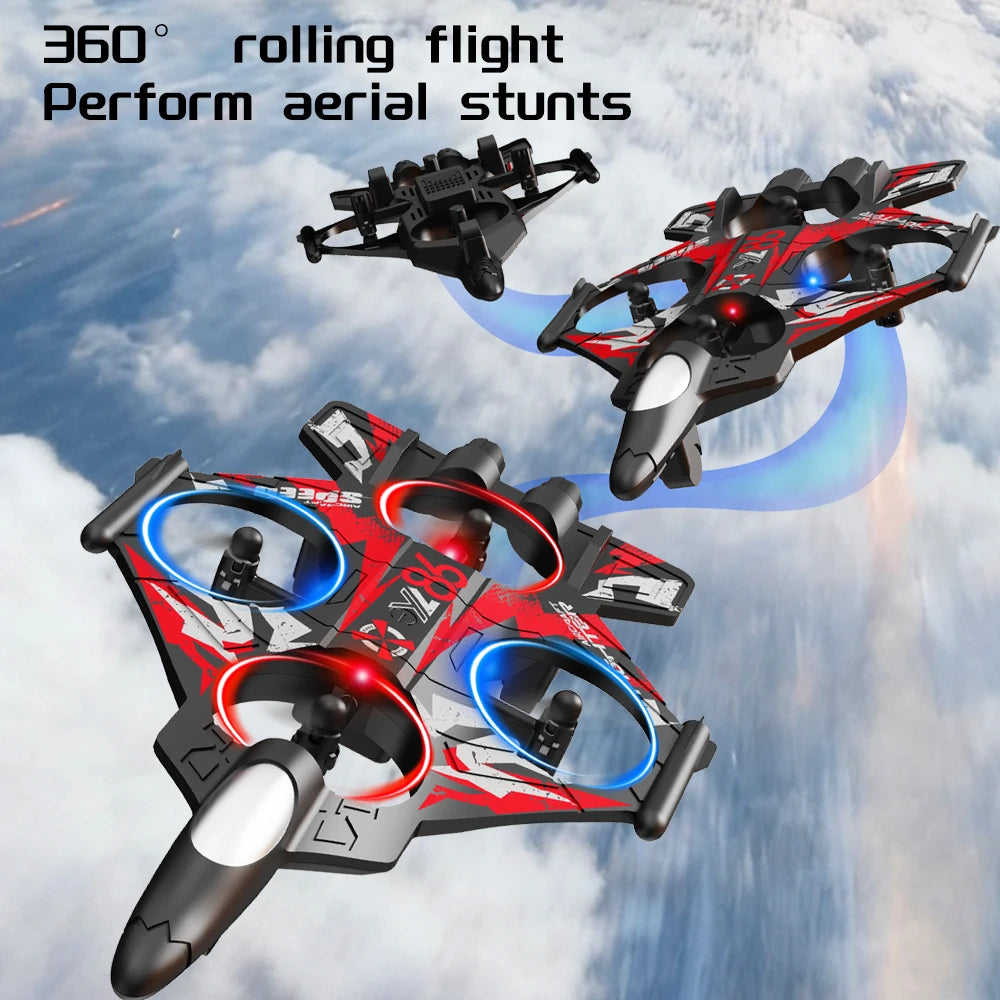 YL86 RC Plane with Camera Helicopter Three speed switching Aircraft Rolling at 360 °Fighter Hover at fixed height RC Drone Toys