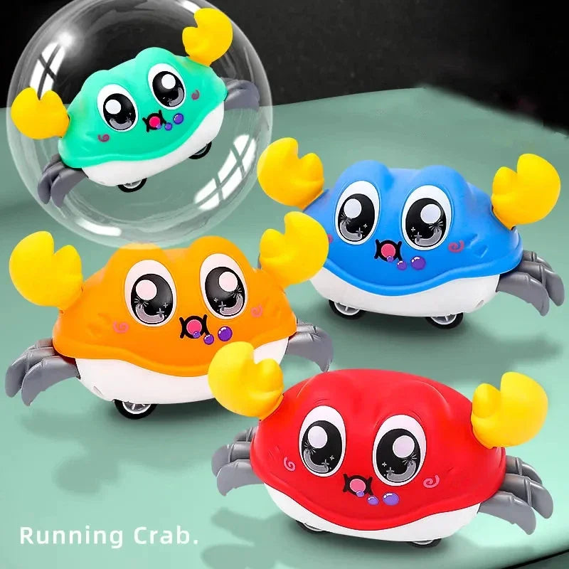 Crawling Crab Tummy Time Walking Dancing Toy Baby Sensory Toys Infant Learning Crawl Gifts Double Force Walking Crawling kid Toy