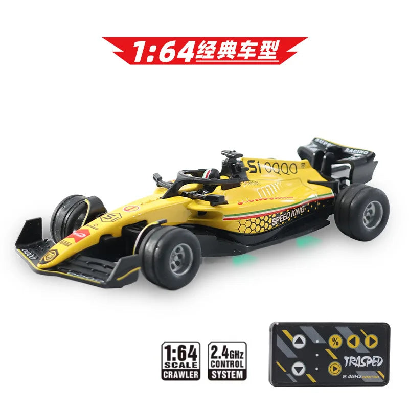 New RC car August  Product 1:64 Mini Alloy Car Model, Adjustable Lighting Formula Racing, Children's Remote Control Car