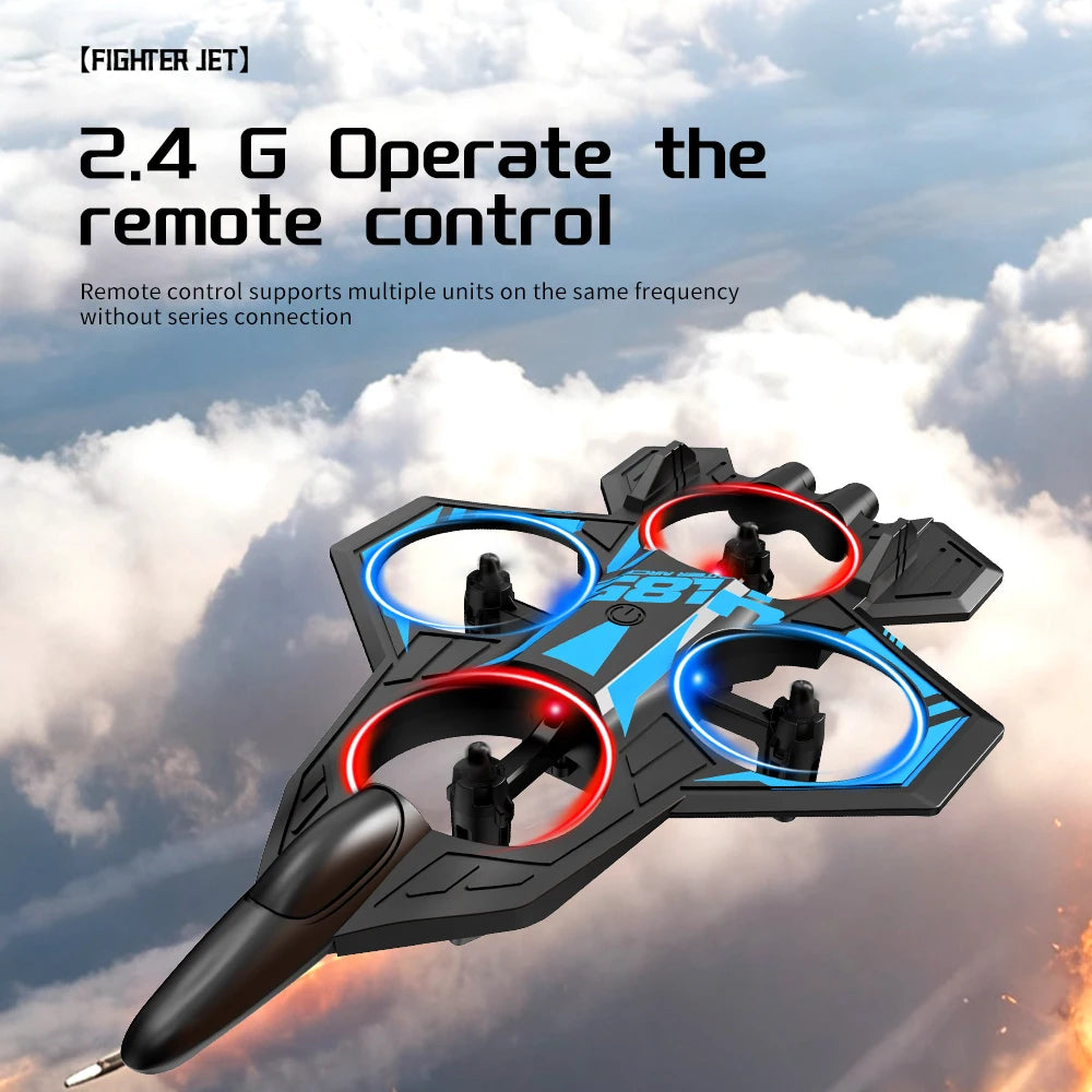 YL86 RC Plane with Camera Helicopter Three speed switching Aircraft Rolling at 360 °Fighter Hover at fixed height RC Drone Toys