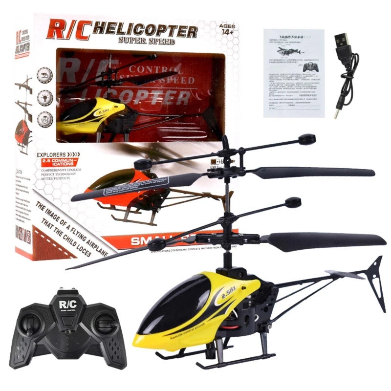 RC Helicopter Drone with Light Electric Flying Toy Radio Remote Control Aircraft Indoor Outdoor Game Model Gift Toy A2UB