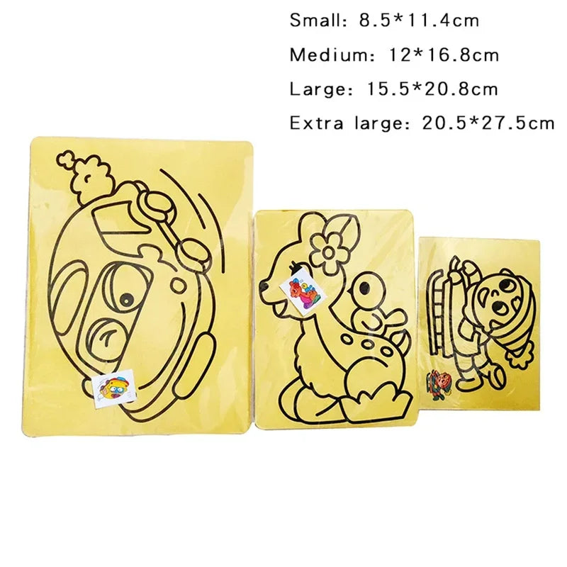 Creative DIY Sand Painting Kids Toys Children Crafts Doodle Colour  Art Pictures Drawing Paper Educational
