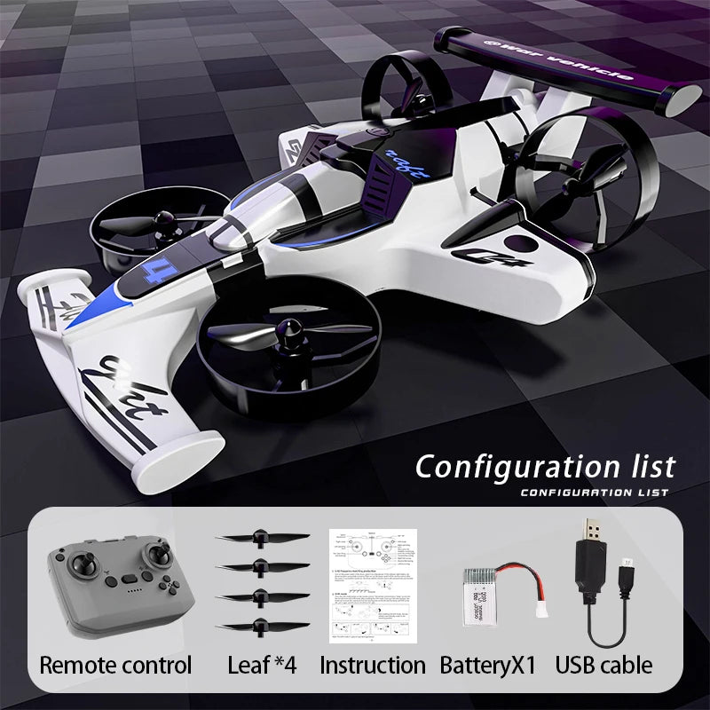 CZ04 Rc Aircraft Amphibious Remote Control Drift Car 360° Roll Headless Mode Land and Air Experience Speed and Excitement Plane