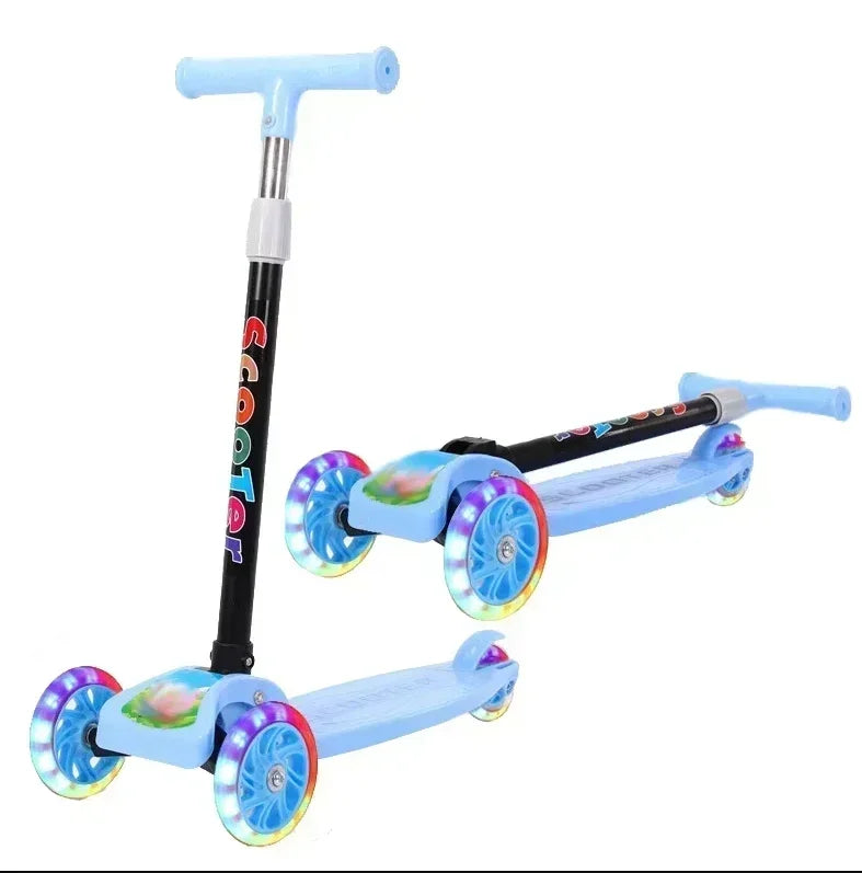 Kids Scooter Silent wheel Light up toys Wear resistant wheel Children's car toy 3 heights Portable Kids gift Sport toy Bicycle