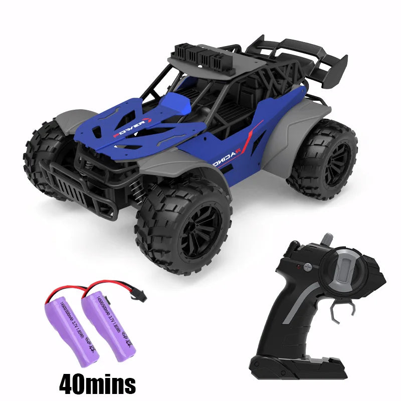 Rc Car Racing with Light 20KM/H 2.4G High-Speed Remote Control Car Vehicle Pickup Truck Off-Road Climbing RC Toys for Kids Gift