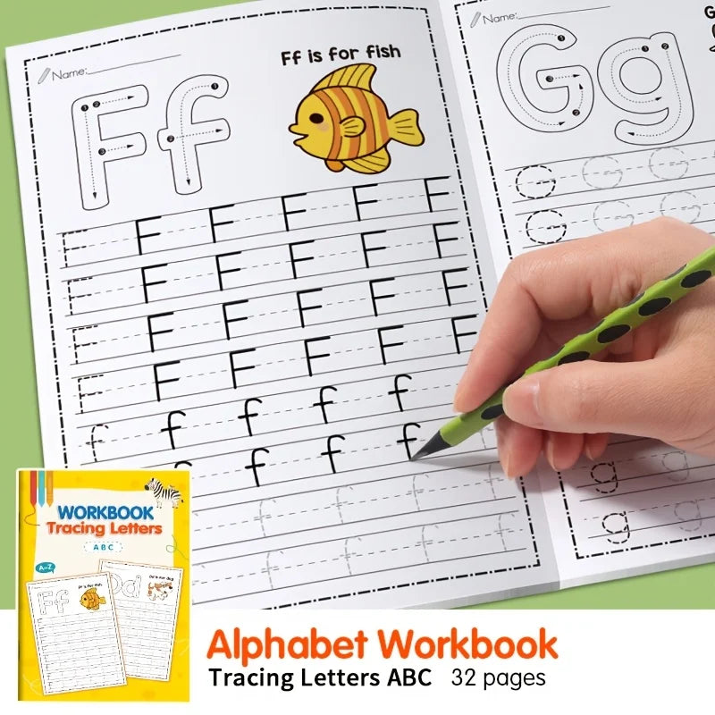 Children's Alphabet Practice Book - Alphabet Learning and Creative Color Activities, Develops Writing Skills, Back-To-School Supplies, Easter and Christmas Gifts, Preschoolers, Alphabet Learning Book, Preschool Activities, Fu