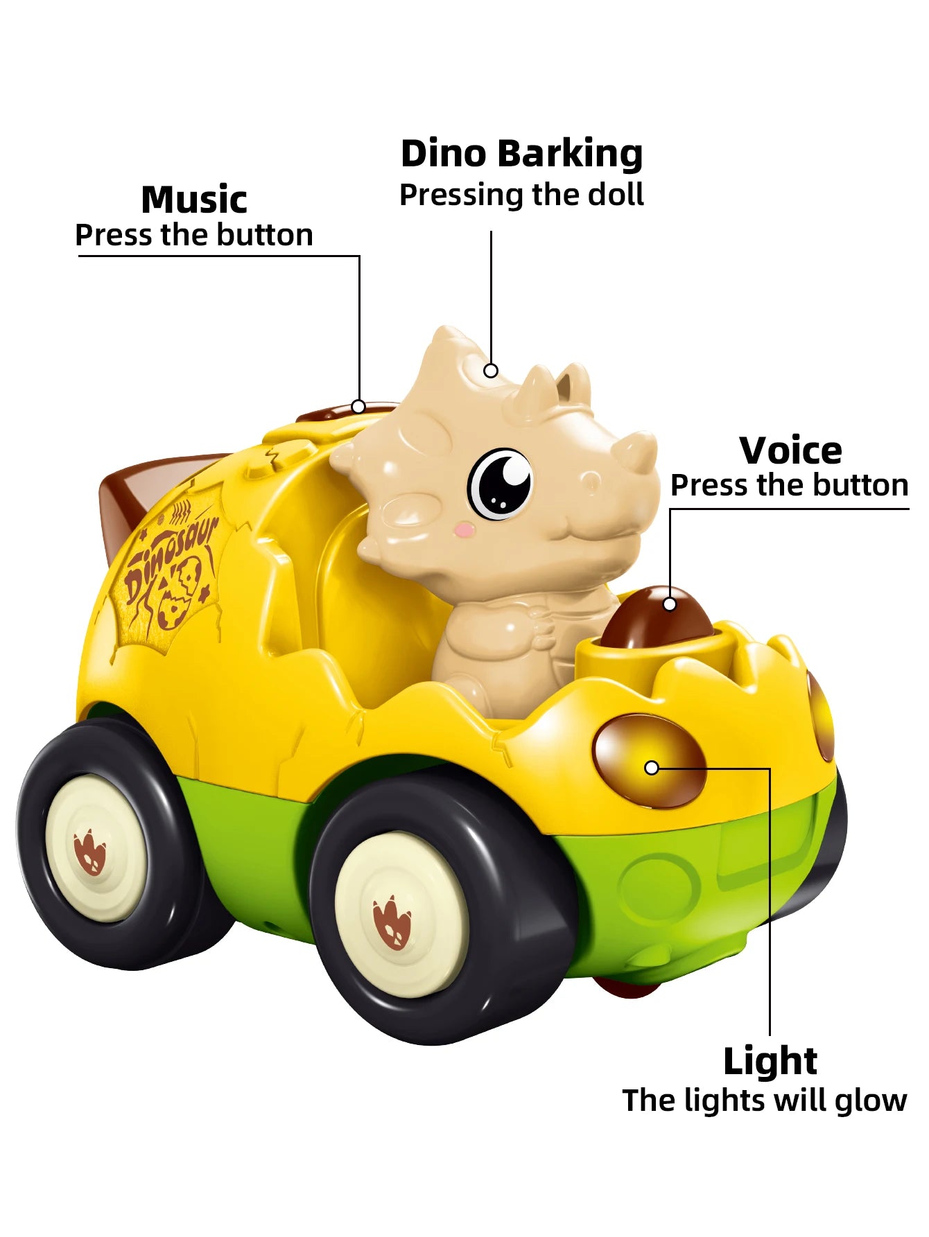 Cartoon RC Car Toys for Boys and Toddlers Toddler RC Car Toys for Boys and Girls Over 3 Years Old Radio-controlled toys