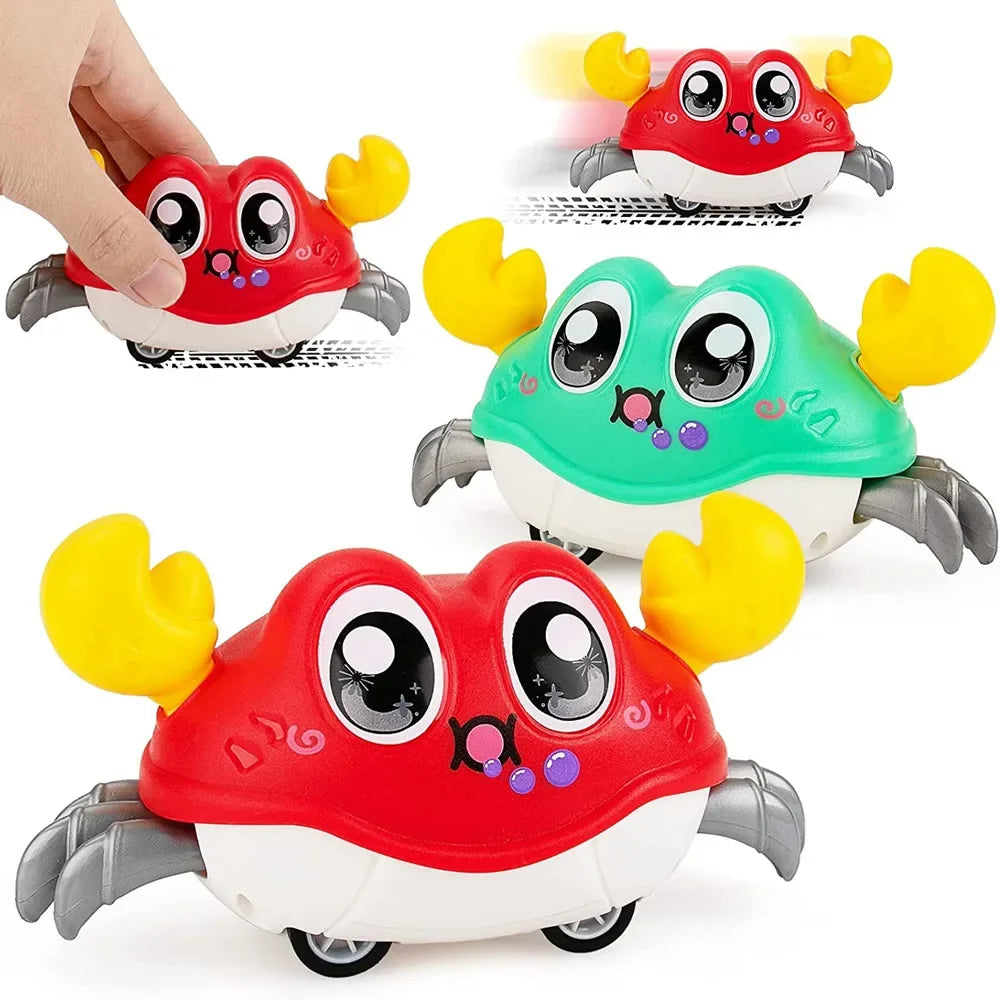 Children's Fun Double Return Force Left and Right Shake Simulation Crab Toy Baby Running Bubble Simulation Crab Crab Crawling