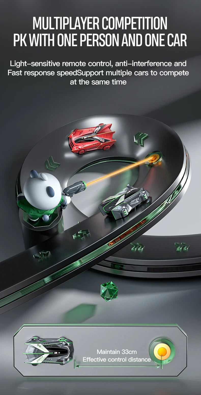 Light-Chasing Wall-Climbing Car, Infrared Sensor Remote Control Car, Wall-Climbing Car, Four-Wheel Drive Car, Toy Racing Car, Children's Toy Car