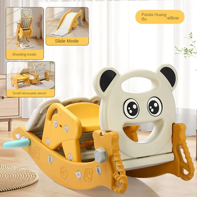 Children's Slide Shooting Four In One Indoor And Outdoor Slide Rocking Horse Combination Toy Multifunctional Baby Rocking Horse