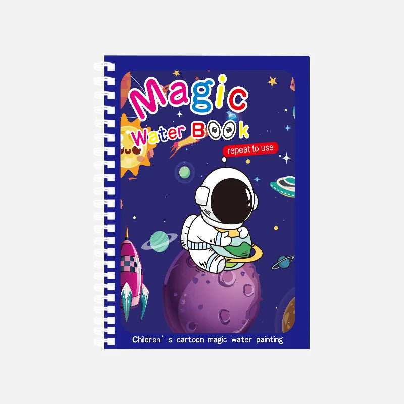 Children's Magic Water Drawing Book Montessori Reusable Coloring Book, Sensory Early Educational Learning Painting Toys for Kids