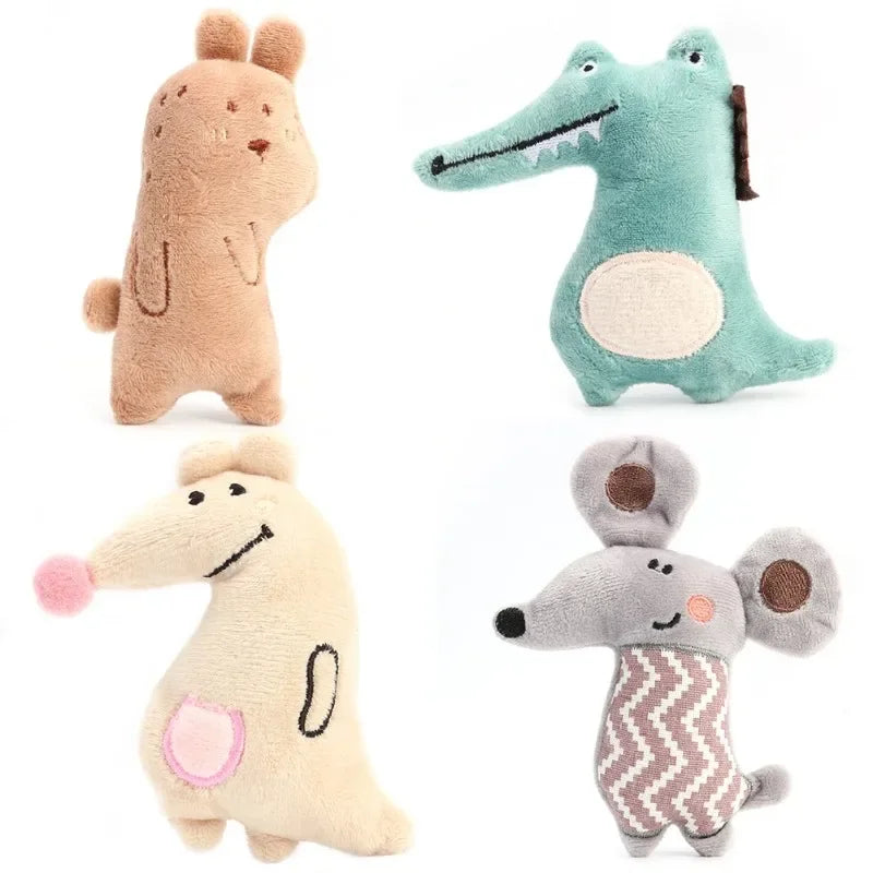 Soft Wear-resistant Funny Pet Toys Cartoon Cute Bite Resistant Plush Toy Pet Chew Toy For Cats Dogs Pet Interactive Cat Toys