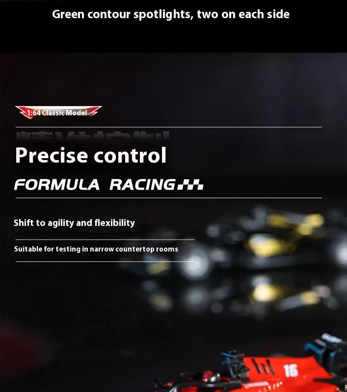 New RC car August  Product 1:64 Mini Alloy Car Model, Adjustable Lighting Formula Racing, Children's Remote Control Car