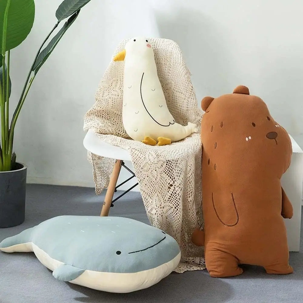 Sofa Cushion Stuffed Toys Soft Pillow Forest Ocean Animal Whale Plush Doll Seabird Plush Pillow Bear Plush Toys Stuffed Animals