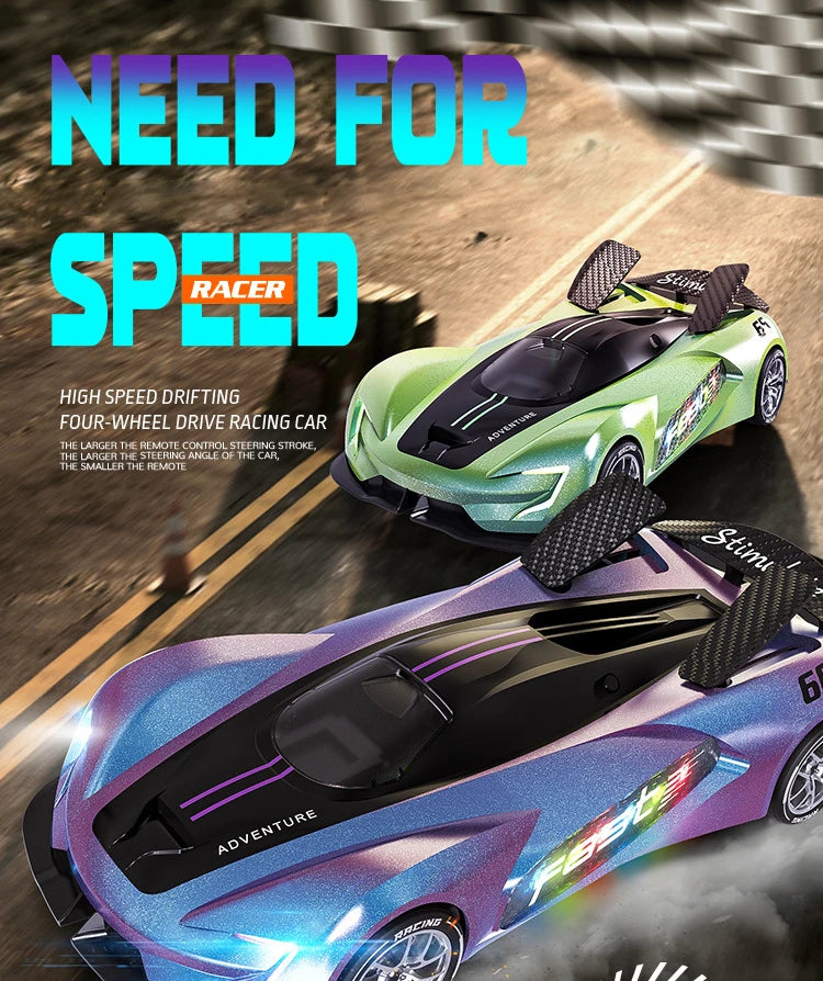 Rc Car 2.4G Radio Controlled Drift Car 20Km/h High-Speed Radio Control Racing Vehicles Winged Sports Car Drive Electric Model