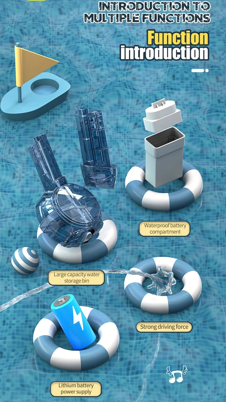 Electric Water Gun Rechargeable Automatic & Manual Spray Gun Capacity Range Up to 32 FT Range for Adults & Kids