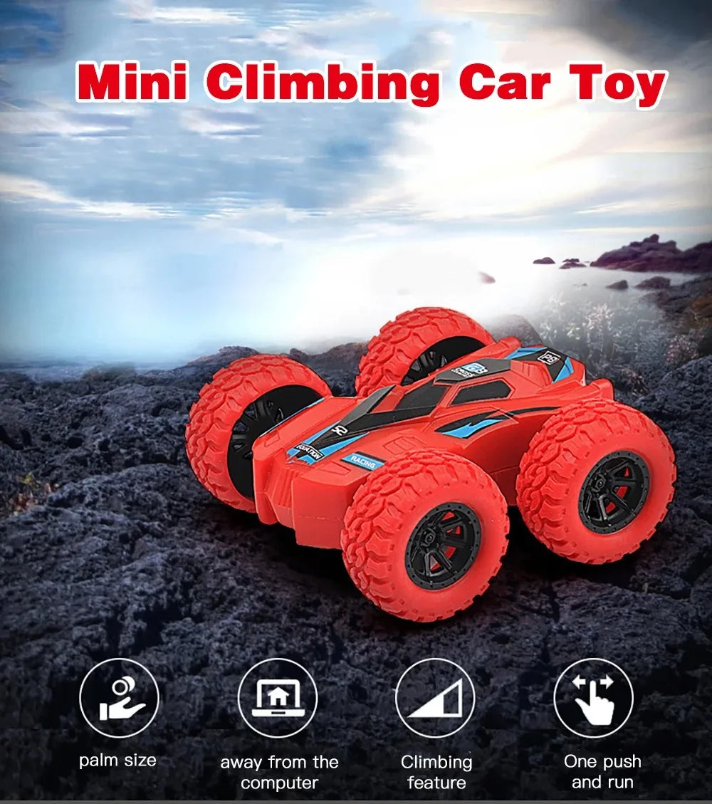 Flip Cars Toys for Kids Mini Truck 360° Rotating Stunt Push and Go Friction Vehicle Great Birthday Gift Idea for Boys