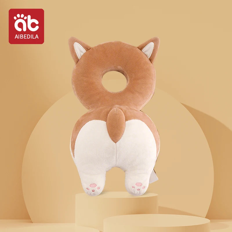 Baby Walkers Head Protection Cushion Animals Plush Pad Adjustable Straps Baby Protective Pad Showering Gift for Toddler Children