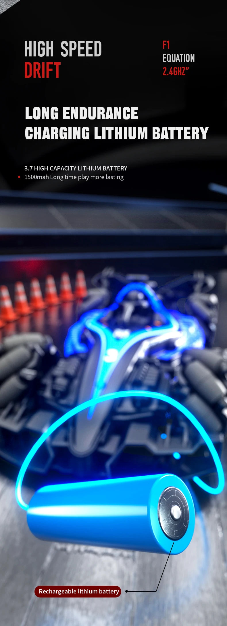 New RC Stunt Car with Spray & LED Lights，Dual Remote & Gesture Sensing Watch, Drift & High Speed,Hot Toy for Kids & Hobbyists