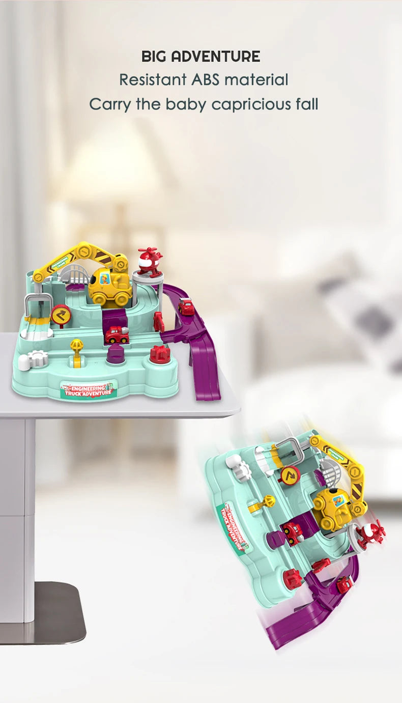 Racing Rail Car Model Educational Toys Children Track Adventure Game Brain Mechanical Interactive Train Animals Space Rocket Toy