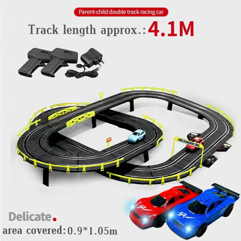 RC Railway Car1:43 Accessories Toy Electric Race Track Vehicle Double Battle Speedway Profissional Slot Car Circuit Racing Gift