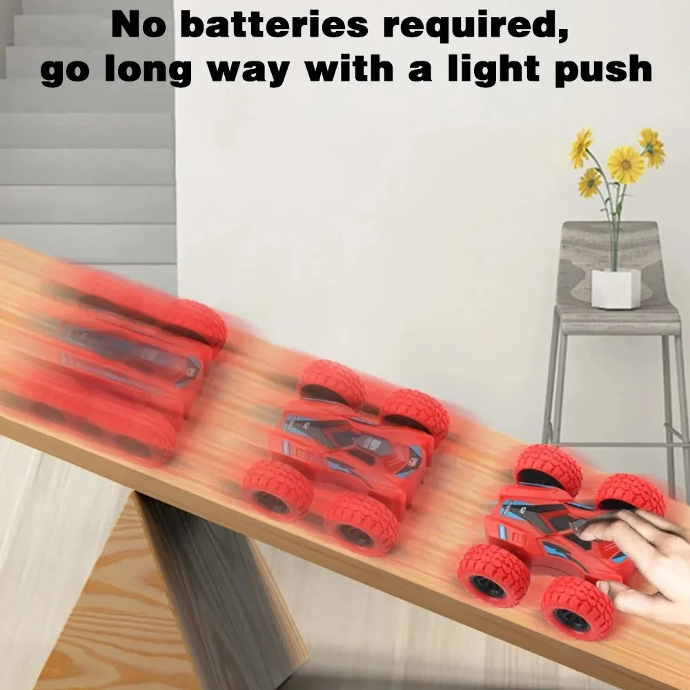 Flip Cars Toys for Kids Mini Truck 360° Rotating Stunt Push and Go Friction Vehicle Great Birthday Gift Idea for Boys