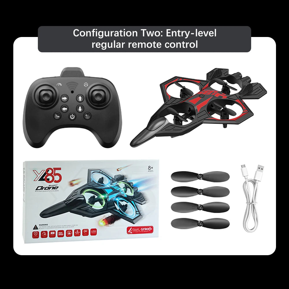 YL86 RC Plane with Camera Helicopter Three speed switching Aircraft Rolling at 360 °Fighter Hover at fixed height RC Drone Toys